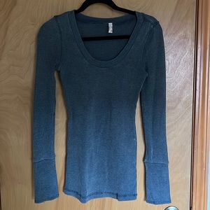 Free people waffle knit thermal size M